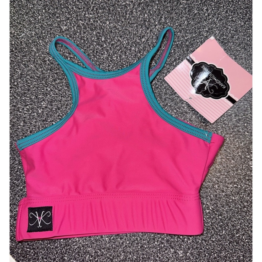 Kandi Kouture NWT Dancewear Convention Top Size Child 4 Hot Pink